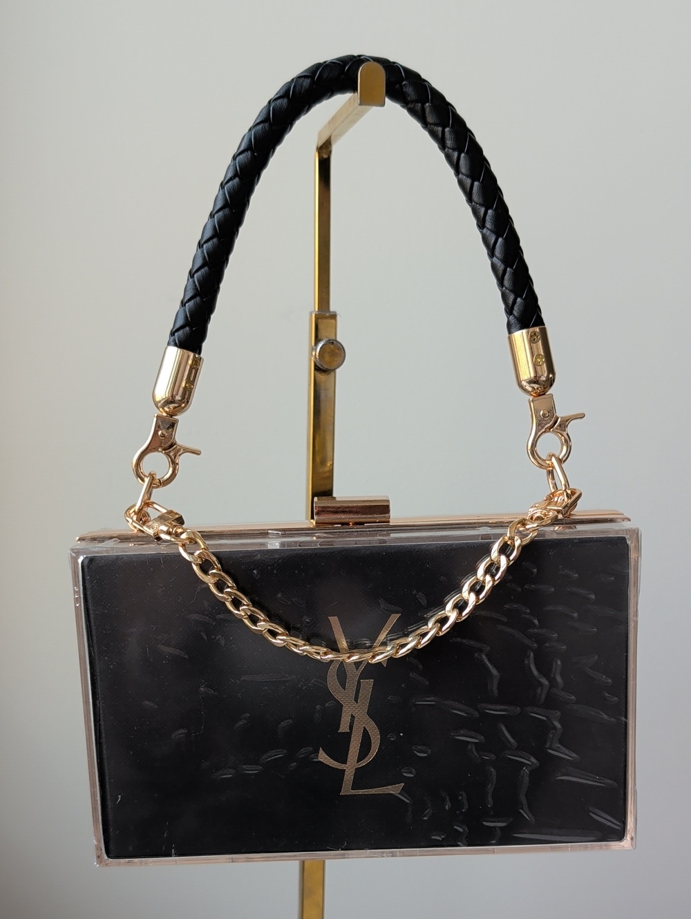 Upcycled YSL Blue Box Luxury Clutch - Picture 4 of 9